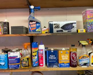 Assorted Garage Contents (Hand Tools, Chemicals, Yard Tools, Cleaning Solutions, Misc. Parts & Pieces, Etc.)