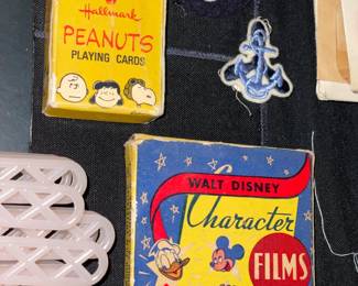 Vintage Peanuts Playing Cards & Disney Character Film