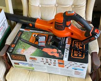 Black & Decker Cordless Blower W/ Cord & Box
