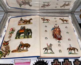 Antiue Victorian Era Scrapbook W/ Decals