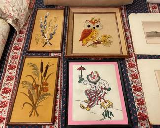 Vintage Framed Needlepoint Artwork