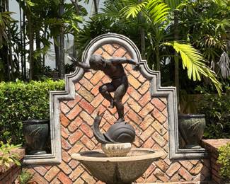Bronze "Boy on the Snail" by G. Cappelletti