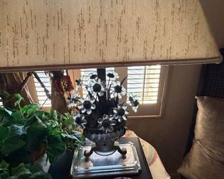 Basket Table Lamp Attributed to Maison Baguès 