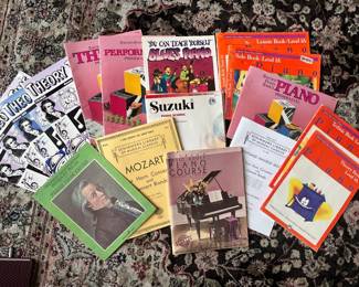 Music books for piano