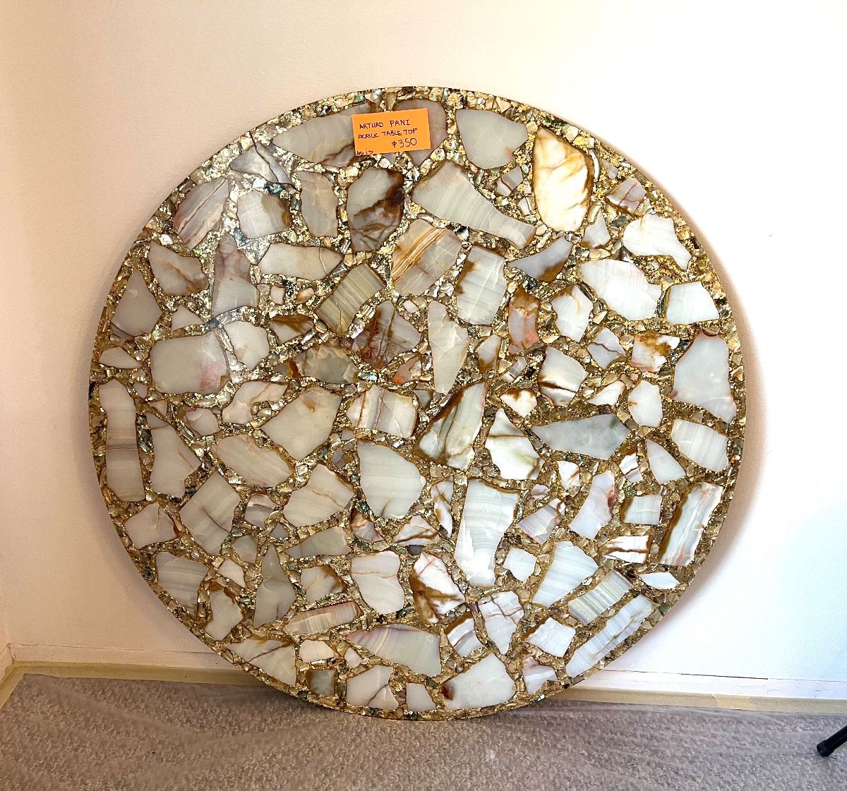 4’ Arturo Pani coffee  acrylic tabletop as is
