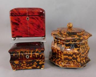 English tea caddies