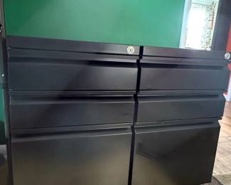 Black Metal Drawer Mobile File Cabinet