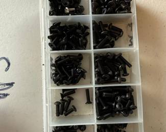 Assorted Black Socket Head Cap Screws and Nuts