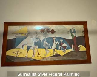 Surrealist Style Figural Painting
