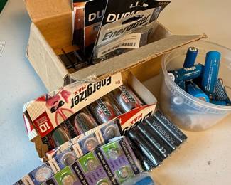 Assorted Alkaline and Rechargeable Batteries AA, AAA, A, Coin Cell, A Lithium
