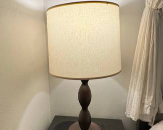 MidCentury Modern Turned Wood Table Lamp  Canora