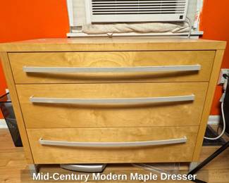 MidCentury Modern Maple Dresser