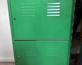 Vintage Green Metal Locker Cabinet