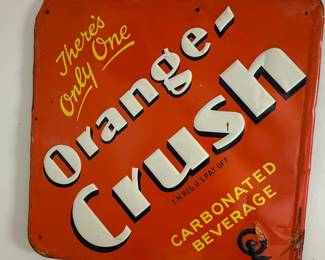Orange Crush Theres Only One Embossed Tin Sign
