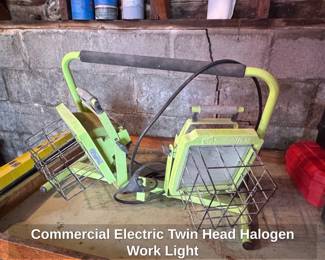 Commercial Electric Twin Head Halogen Work Light