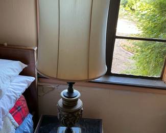 Vintage Cherub Relief Table Lamp
