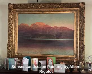 Sunset Landscape Painting by Albert Rigolot