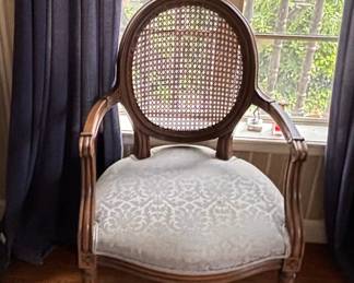 Louis XVI Style Cane Back Armchair