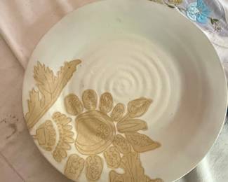 World Market Floral Ceramic Plate