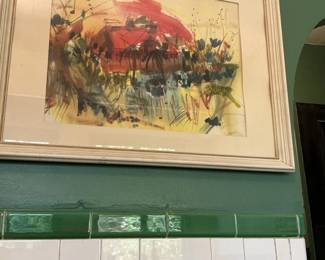 Abstract Landscape Watercolor Painting