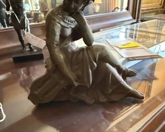 Seated Woman with Lyre or Harp Figurine