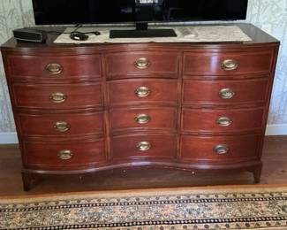 Dixie Mahogany Bowfront Dresser