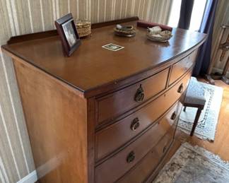 Georgian Mahogany Bow Front Chest of Drawers