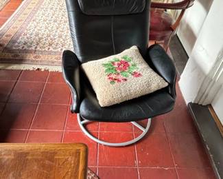 IKEA Malung Leather Recliner and Ottoman Set