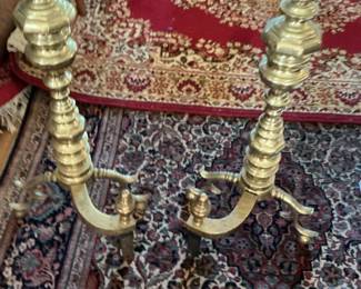 Brass Federal Style Andirons