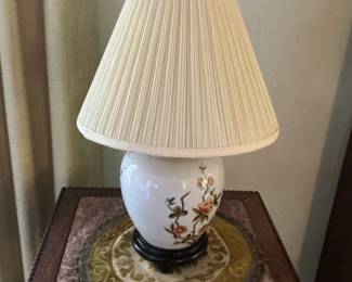 Chinese Export Porcelain Ginger Jar Lamp with Floral Motif