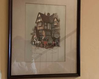 Three English Coaching Inns Framed Prints by Anne Croft