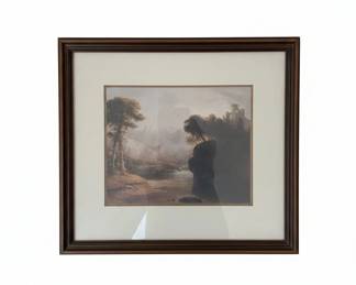 Fanciful Landscape Painting with Castle and River by Thomas Doughty