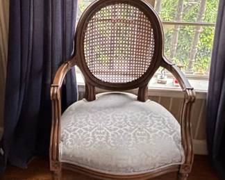 Louis XVI Style Cane Back Armchair