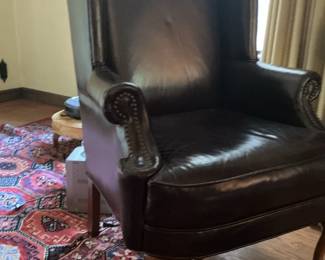 Emersons Leather Wingback Armchair