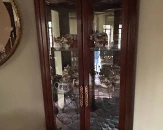 Pulaski Furniture Victorian Cherry Corner Curio Cabinet