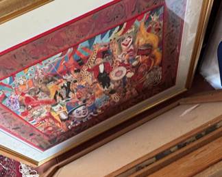 Circus Scene Framed Print
