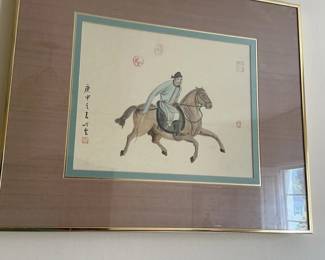 Chinese Painting of a Man on Horseback, attributed to Ma Jin