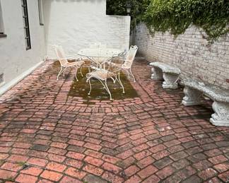 Ornate Concrete Garden Benches