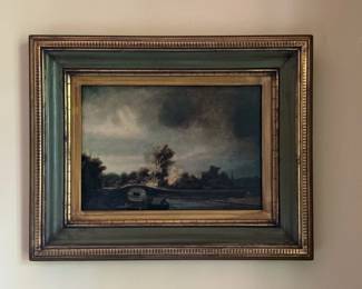 th Century Barbizon School Style Landscape Painting