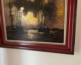 B. Wilder Nautical Oil Painting