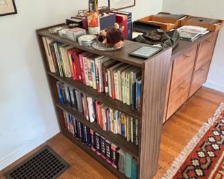 Mid-Century Modern Walnut Bookcase and Sideboard