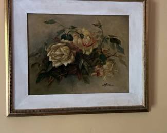 Floral Still Life Oil Painting by A. Seitz