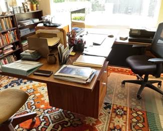 MidCentury Modern Style Executive Desk and Office Chair Set