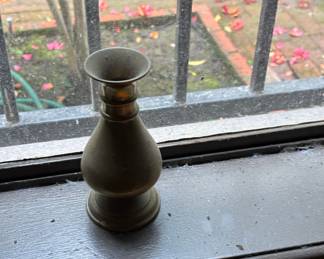 Vintage Brass Bud Vase - Oriental Pewter Thailand Co.