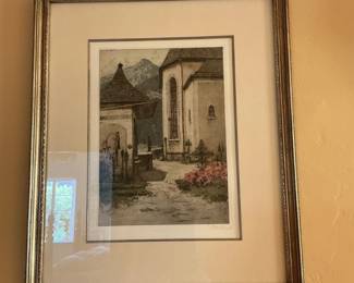 Josef Eidenberger St. Wolfgang Etching