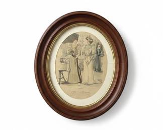 Antique French Fashion Print La Mode Illustre