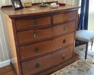 Antique Mahogany Bow Front Chest of Drawers