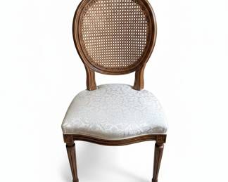 Antique French Louis XV Style Cane Back Dining Chair