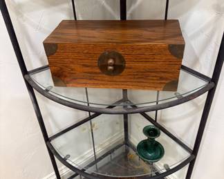 Corner cabinet metal and Asian box