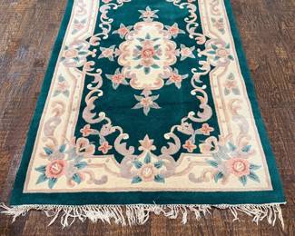 Aubosson style wool rug 4’9 x 7’9”